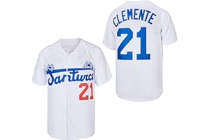MEAN MACHINE Men's #21 Roberto Clemente Baseball Jersey Santurce Crabbers Puerto Rico Baseball Shirt Stitched