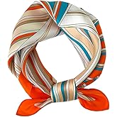 MEISEE Mulberry Silk Scarfs Women Small Square Scarf 21" x 21" Breathable Lightweight Neckerchief Headscarf