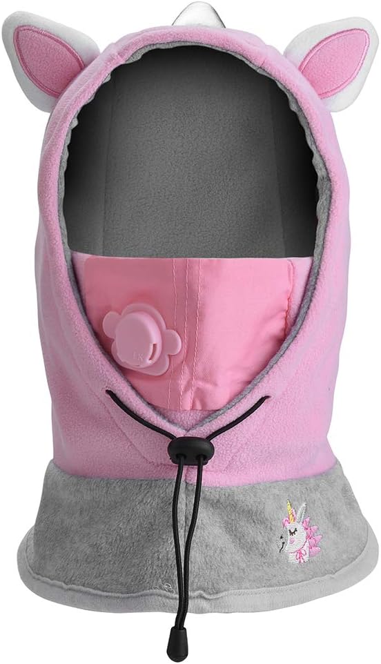 HZTG Baby Boys Girls Winter Warm Balaclava Hat Ski Riding Face Mask Neck Warmer Fleece Hood