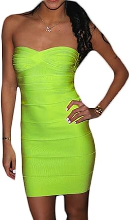 neon green dress amazon