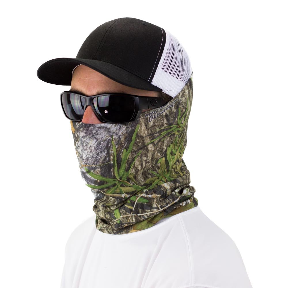 Mossy Oak Seamless Bandana Face & Neck Cover by Hoo-rag - UPF 30 High Performance Moisture Wicking Face & Mask Cover - Made of 100% Polyester Microfiber - Great For Camping, Hiking, Hunting, Fishing, Bird Watching & Outdoor Activities
