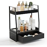 Boulphia 2-Tier Bathroom Organizer Countertop, Bathroom Sink Organizer Countertop, Vanity, Counter Shelf, Black