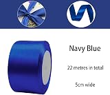 POPOYU Navy Blue Satin Ribbon 50mm Wide 23m Wedding Car Gift Craft Roll view 2