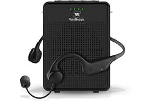 RESPONSEBRIDGE Voice Amplifier Wireless Ear-Hook Headset Microphone, Original Sound Portable Microphone and Speaker Pa System, 15W Speaker with Noise Cancelling Bluetooth Mic for Teachers, Fitness, Elderly B007