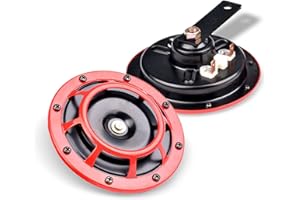 QODOLSI Pack-2 Car Horns, 12V Loud Security Alarm Speaker, Waterproof Double Speaker Replacement Kit, High Woofer Horn Fits f