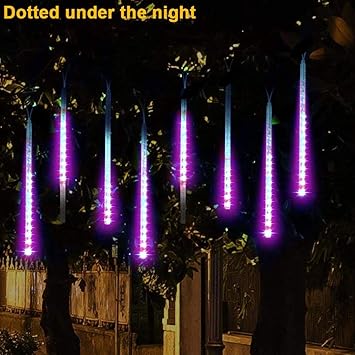 tpingfe luces de meteorito luces led para lluvia nieve impermeables resistentes al polvo arbol de navidad jardin fiestas al aire libre 8