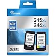 YATUNINK Remanufactured Ink Cartridge Compatible with 245XL 246XL Ink Cartridges (2Packs)