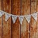 G2PLUS® 10.4 Feet Hessian Burlap Floral Lace Banner Bunting Garland Rustic Wedding Party Home Decoration (White Lace)