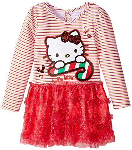 Hello kitty little girls  toddler long sleeve dress, wh…