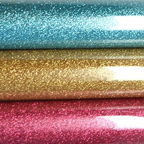 Firefly Craft Glitter Heat Transfer Vinyl For Silhouette And Cricut, 12 Inch by 20 Inch, Fairytale 3 Pack