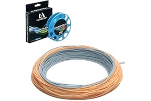 Maxcatch 100FT 3/4/5/6/8WT Double Color Fly Fishing Line Weight Forward Floating Fly Line with 2 Welded Loops