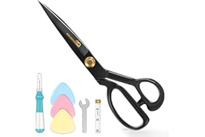 KOLEONHOME Fabric Scissors, 10 Inch Sewing Scissors,High Carbon Steel Tailor Scissors,Cloth Scissors,Guggenheim Scissors,Fabr