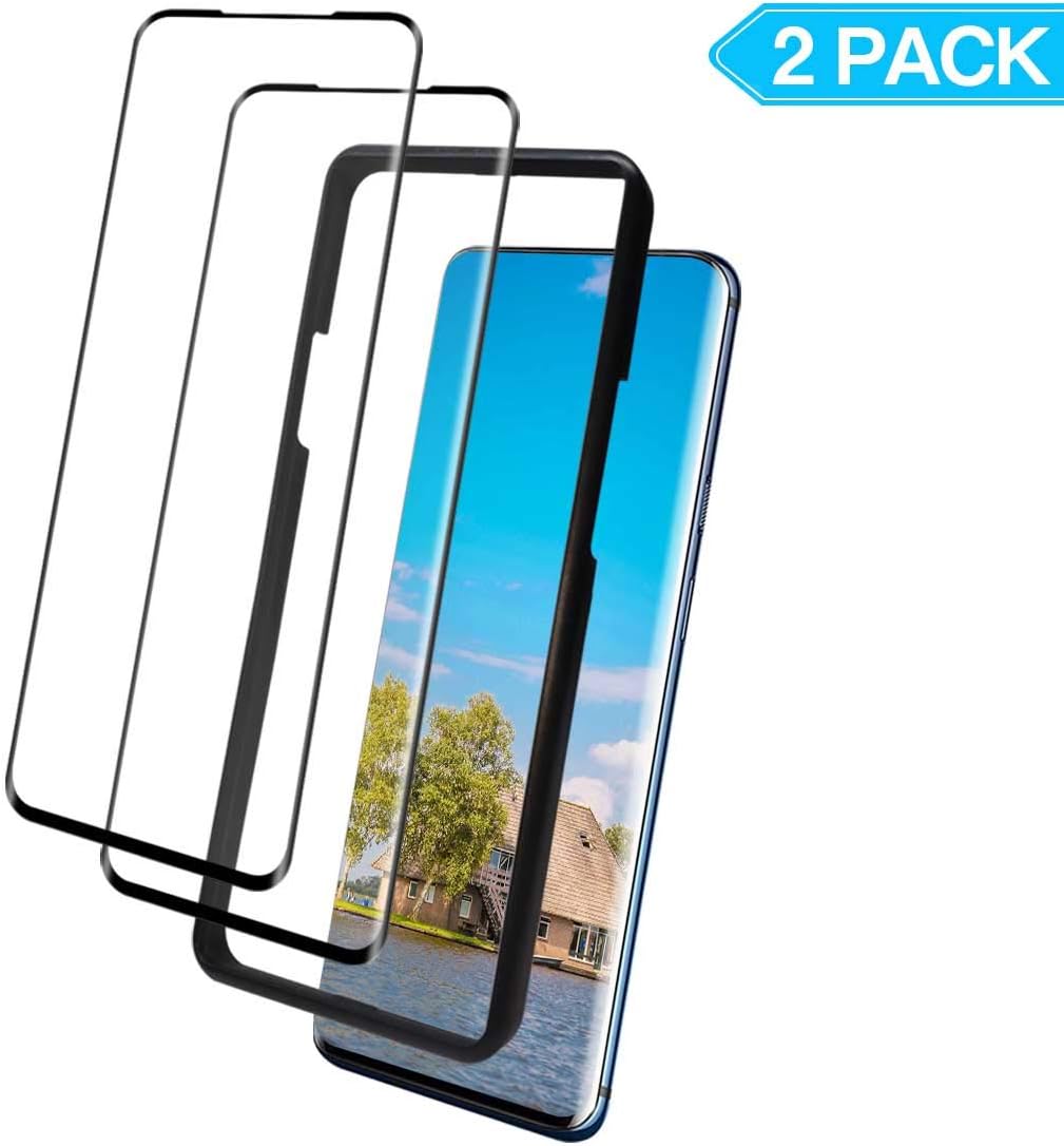 LXIAN for Oneplus 7 Pro Screen Protector (2 Pack), [3D Curved] [Full Screen Coverage] [Ultra HD Clear] [Anti-scratch] [Easy-install] Tempered Glass with Alignment Frame for Oneplus 7 Pro