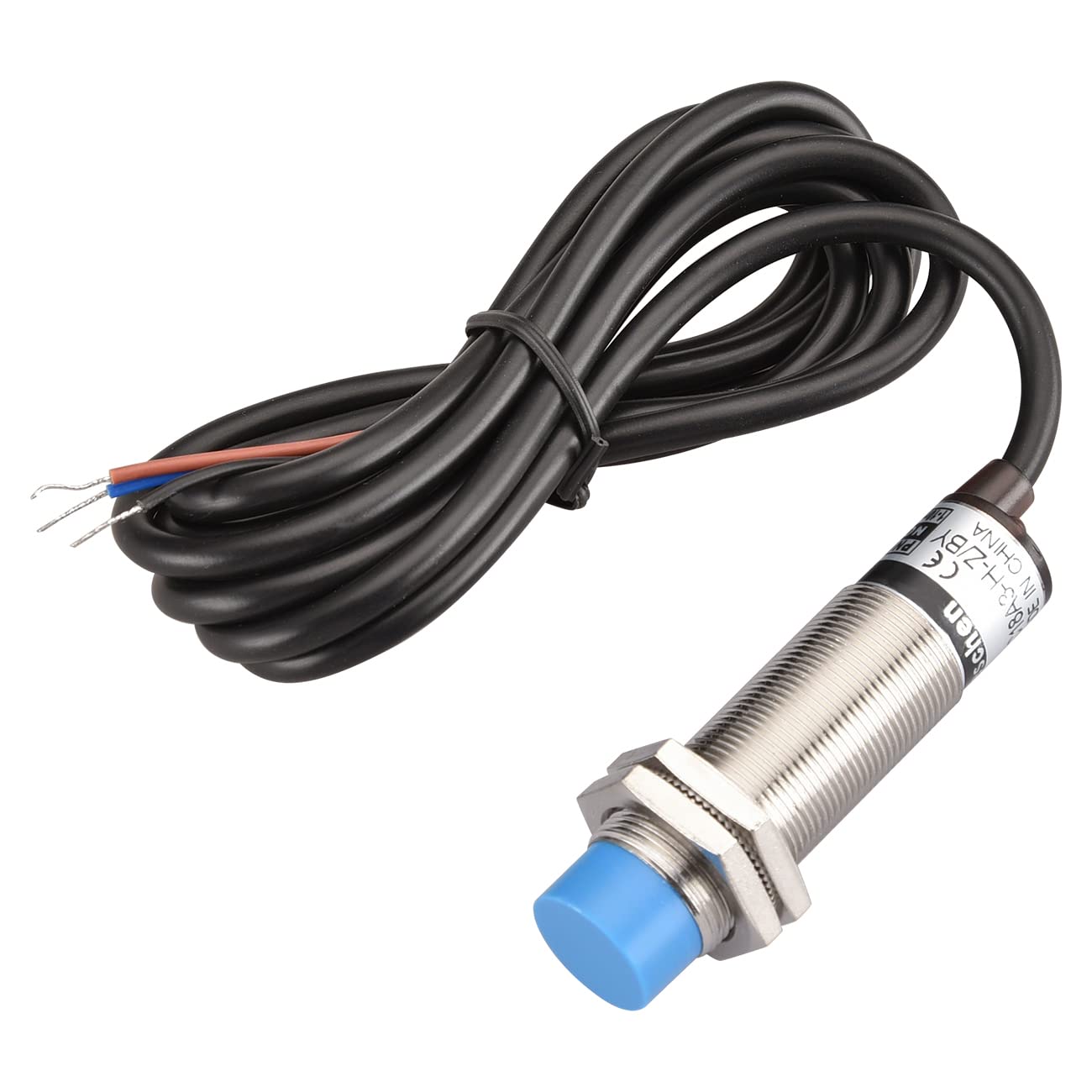 Heschen M18 Capacitive Proximity Sensor Switch, Non-Shield Type, LJC18A3-H-Z/BY, Detector 1-10mm, 10-30VDC 200mA, PNP Normally Open(NO), 3 Wires