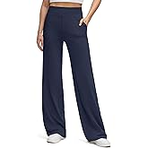 G4Free BareFeel High Stretch Wide Leg Pants for Women Soft Comfy Casual Yoga Pants with Pockets Petite/Regular/Tall