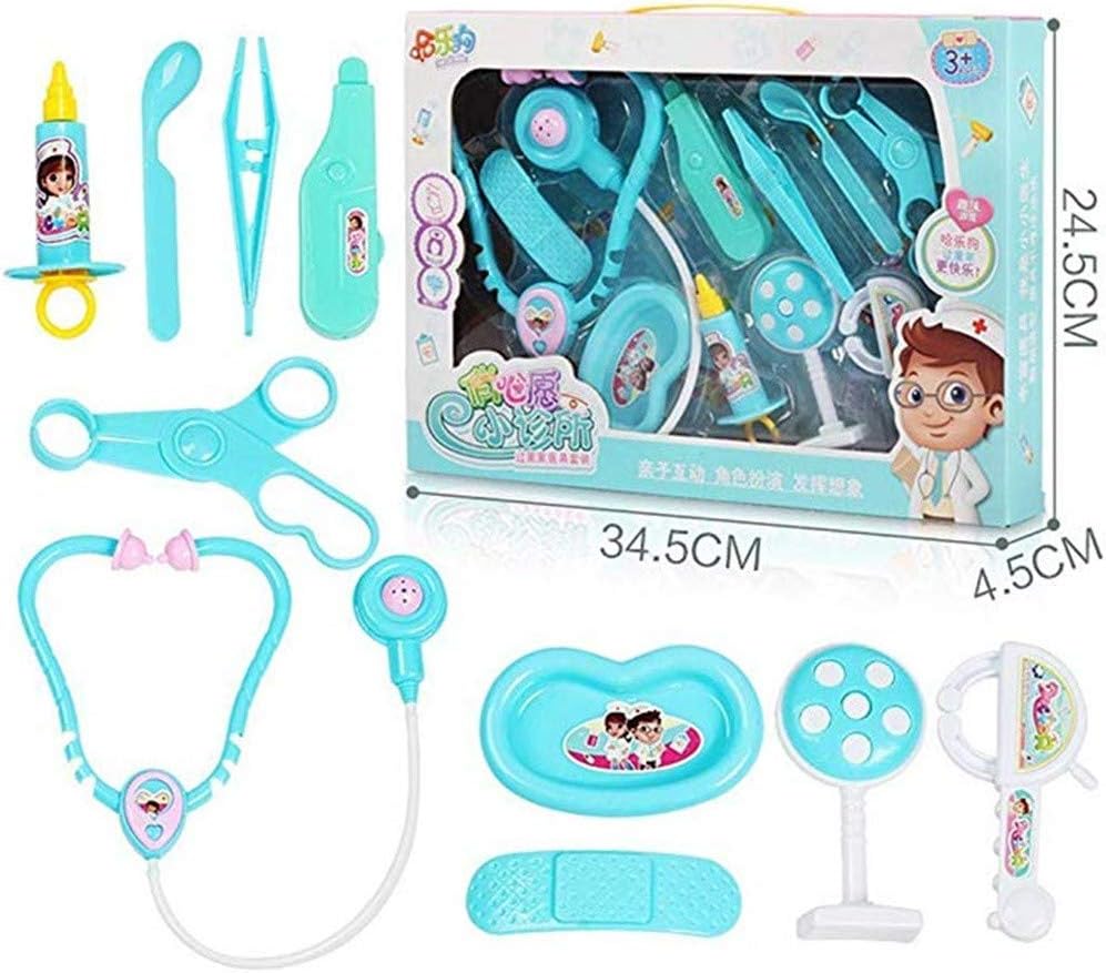 TOX Toddler Doctor Kit for Kids, 10 Pcs Dotor Pretend Play Toys with Roleplay Doctor Play Set Costume, Dress up Doctor Accessories, Birthday Gift for 3, 4, 5, 6 Year Olds, Toddler, Boy, Girl (B)