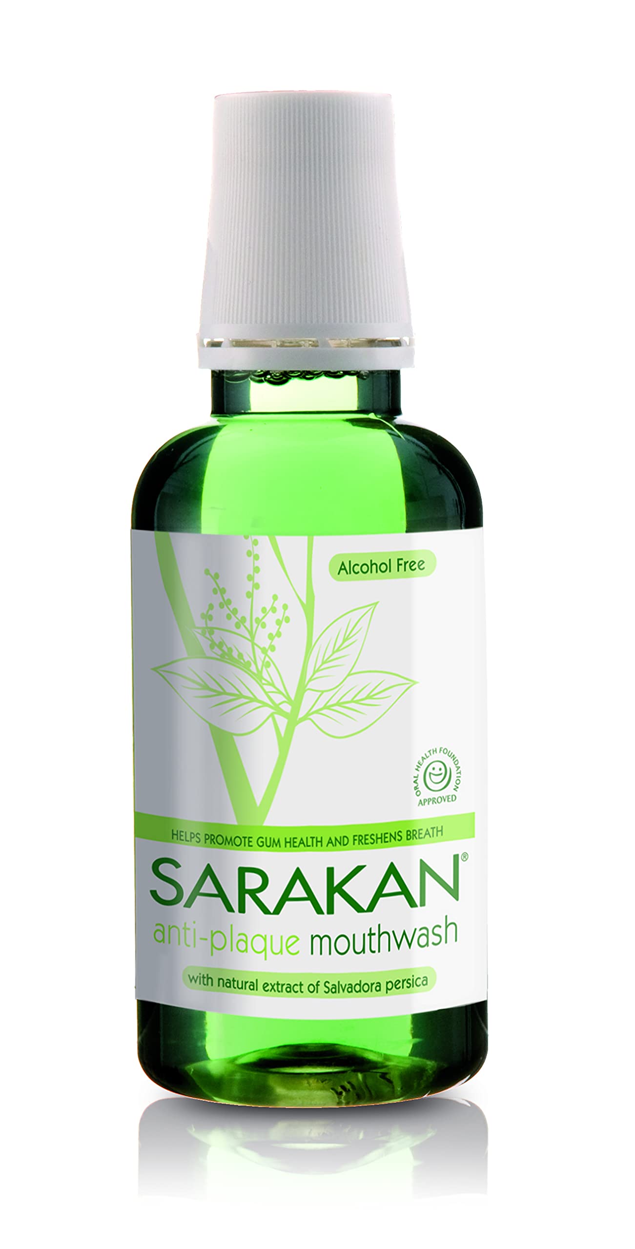 Sarakan Anti-Plaque Mouthwash (300 ml) | Formulated to Reduce Plaque and Tartar | Alcohol Free | Fluoride Free | Vegan (Pack of 1)