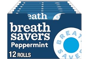BREATH SAVERS Peppermint Flavored Sugar Free Breath Mints Rolls, .75 oz (12 Count)