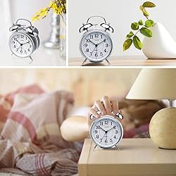 Peakeep 4 inches Twin Bell Loud Alarm Clock for