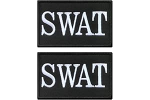 Antrix 2 Pcs SWAT Hook & Loop Embroidered Emblem Badge Patch for Kids Teens Adult Anti- Fans DIY Clothes