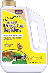 Bonide (BND871) - Go Away! Rabbit, Dog &amp; Cat Repellent, Outdoor Animal Repellent Granules (3 lb.)