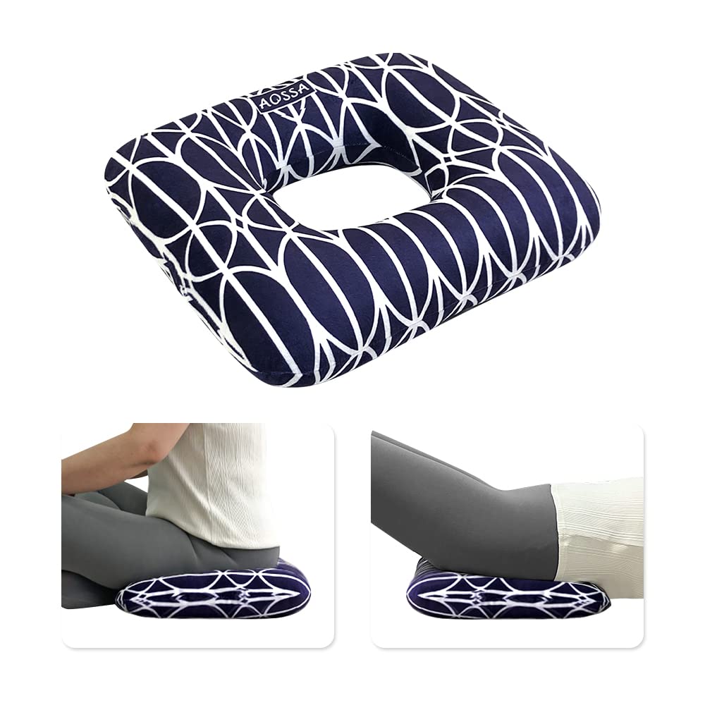 AOSSA Hemorrhoid Cushion, Donut Pillow, Doughnut Bed Sore Butt Pregnancy Pillows for Sitting, Medical Tailbone Head Hip Ear Piercing Sciatica Post Surgery Chair Seat Pad