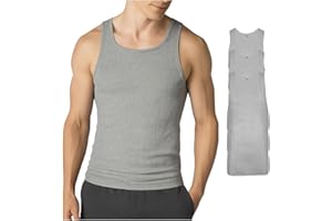 Hanes Men's Tall Man Ribbed Tank Top (Pack of Three)