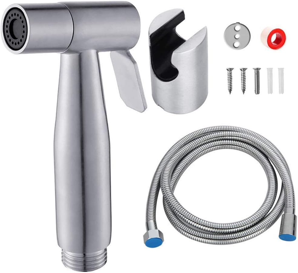 LEEQ Hand Held Bidet Sprayer 304 Stainless Steel Toilet Spray Gun Set