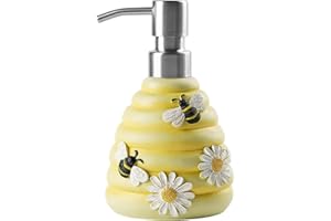 PACKOVE Cute Bee Soap Dispenser with Pump Decorative Hand Soap Storage Bottle for Kitchen and Bathroom