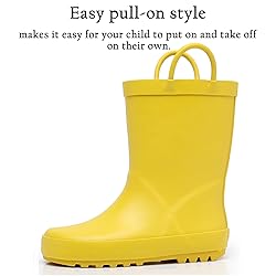 LANCDON Toddler Rain Boots for Boys and Girls