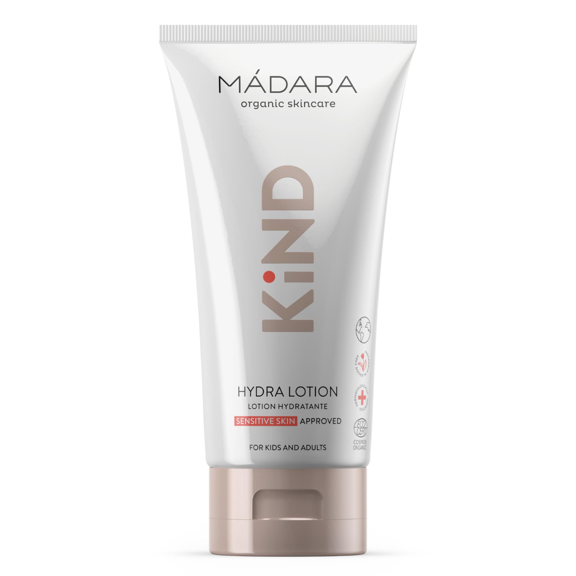 MÁDARA Organic Skincare | KIND Hydra Body Lotion, 175ml – Organic Certified Replenishing Baby Lotion, Hydrates and Nourishes Sensitive Skin, Suitable for The Whole Family, Dermatologically Tested