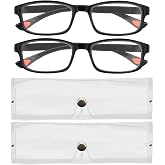 2 Pcs Auto Focus Glasses, Automatic Zoom Reading Intelligent Self Adjusting Presbyopia Anti-Blue Light Glass Adjustable Presbyopic Color-Changing Smart Look Far And Near For Men Women(Black)
