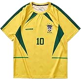 RoseSeek Men's Football Jersey Shirts Letter Graphic Short Sleeve T Shirt Crew Neck Sport Workout Tops