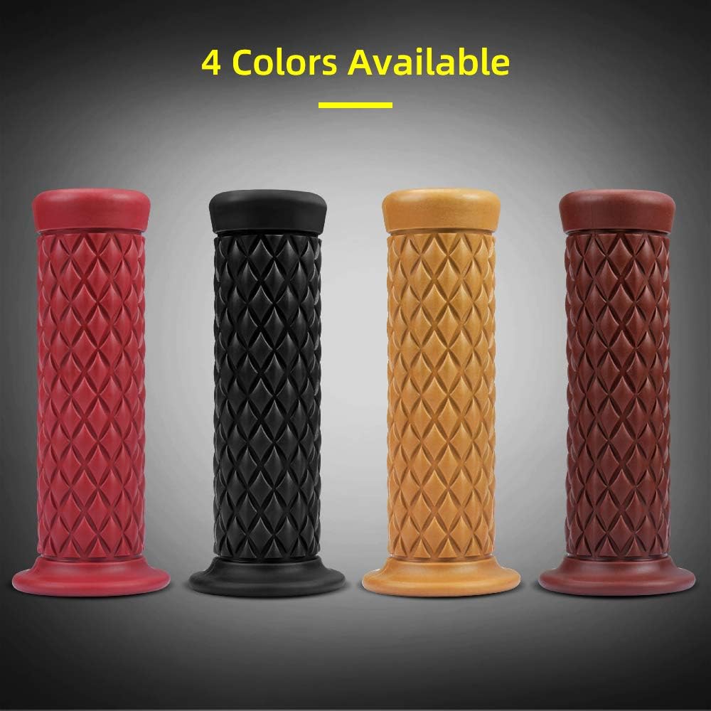 surpassme Motorcycle Grips Non Slip Rubber Bar End Thruster Grip 7/8" 22mm 24mm Motorcycle Comfort Hand Handlebar Grip Thruster Grip for ATV Harley Honda Triumph Yamaha Kawasaki CG125 CB400 (Black): Sports & Outdoors