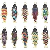 WOCRAFT 30pcs Enamel Sea Ocean Life Fish Charms for Jewelry Making Bulk Summer Nautical Marine Life Charms Necklace Earrings Bracelet Making DIY Craft (SN939)