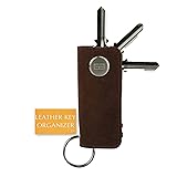 GARZINI Leather Key Organizer, Compact Key Holder
