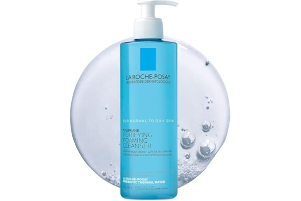 La Roche-Posay Toleriane Purifying Foaming Facial Cleanser, Oil Free Face Wash for Oily Skin and for Sensitive Skin with Niacinamide, Pore Cleanser Won’t Dry Out Skin, Unscented
