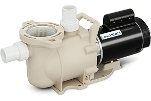 LINGXIAO Pool Pump Inground 1HP, 115/208-230V 6340GPH, in/Above Ground Pool Pump, High Flow, Powerful Self Priming Swimming P
