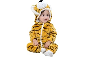 FHSFDZSW Unisex Baby Costume,Baby Flannel Animal Halloween Onesie Costume Home Clothing