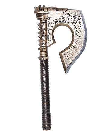 Horror-Shop Große Barbaren Axt 59 cm als Mittelalter Kostümzubehör & Spielzeugwaffe