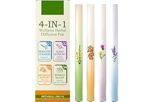 4pcs Herbal Diffuser Pen with Extracts of Mint,Natural Herbal Inhaler Pens, Herbals Lungs Cleanse Inhaler, Portable Atomizing