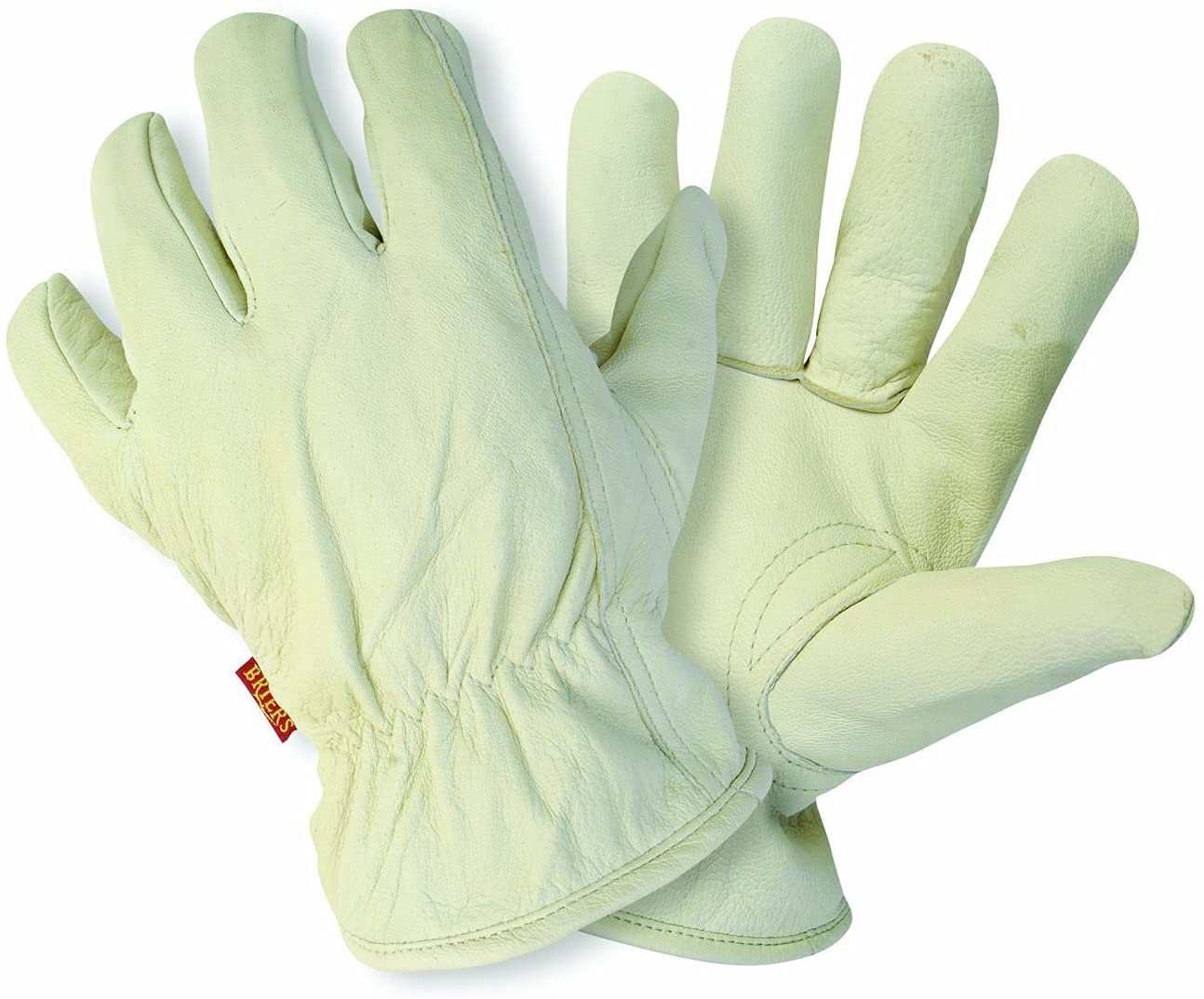 Briers Lined Hide Gloves, White, Medium