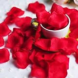OWLKELA 1200Pcs Rose Petals Red & Pink No-Taste Emulation Wedding Decor view 5