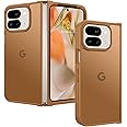 BENTOBEN for Google Pixel 9 Pro Fold Case, Translucent Matte Reveal Logo Slim Thin Shockproof Anti-Yellow Lightweight Women Men Boys Girls Protective Phone Cover Cases for Pixel 9 Pro Fold 8.0", Brown