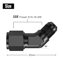 TRUCKMETER 45 Degree 6AN Female to 6AN Male Swivel