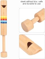 Dilwe Wooden Whistle Fipple Piccolo Kids Toy Push Pull Wood Flute Musical view 2