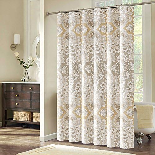 European Court Style Polyester Fabric Waterproof/Water-Repellent Shower Curtain 79 x 94 inch approx