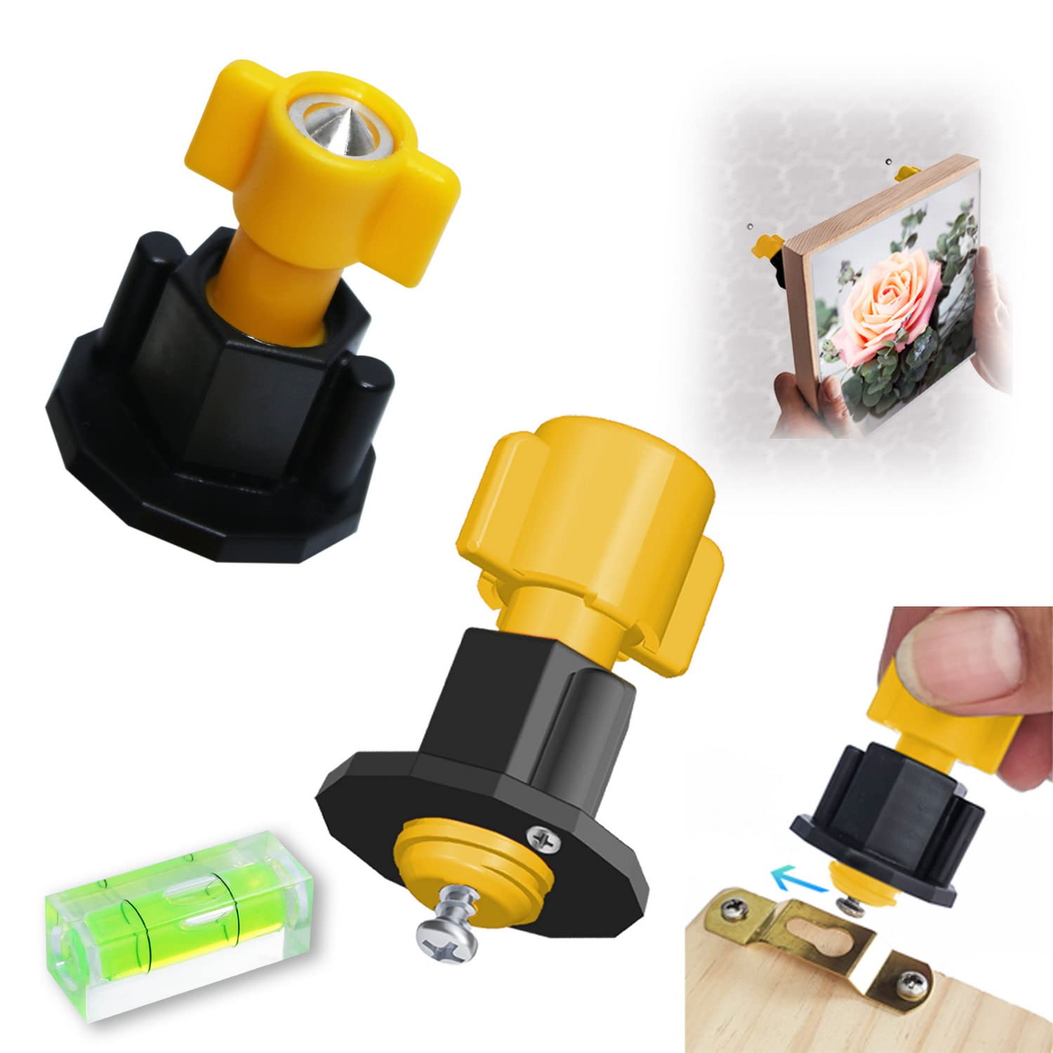DIKOO Picture Hanging Keyhole Mark Hole and Leveling Kit for Frame ...