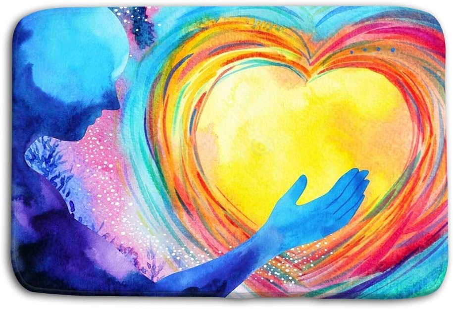 Mbefore Felpudo Interior Aire Libre Espíritu Humano Amor Energía