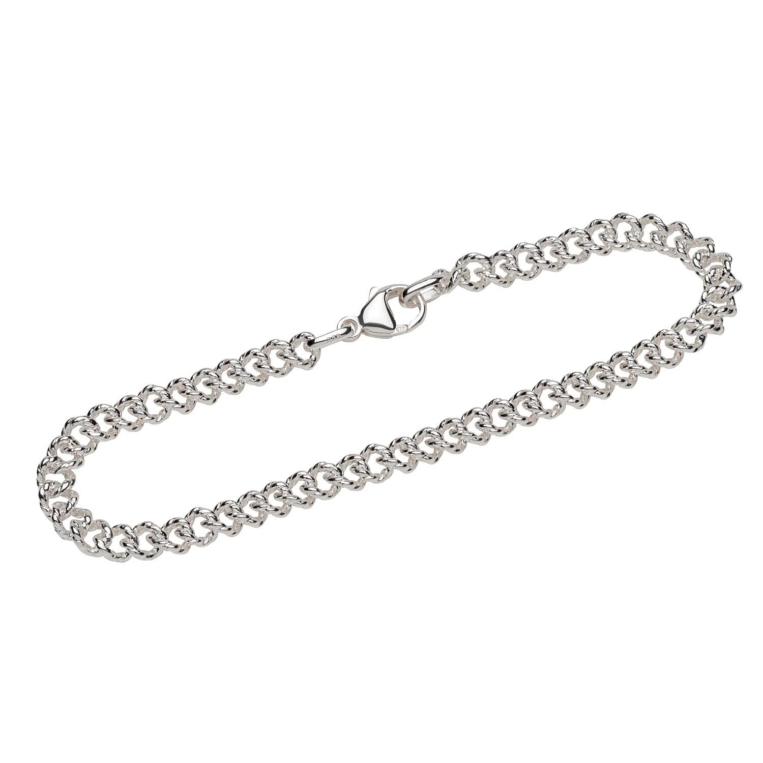 NKlaus bracelet 925 Sterling Silver 22cm curb chain unisex bracelet chain designer chain 12188